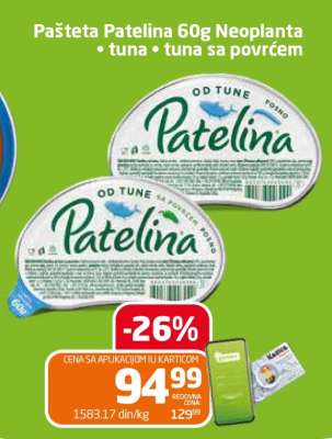 Pašteta Patelina 60g Neoplanta