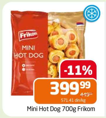 MINI HOT DOG 700G FRIKOM