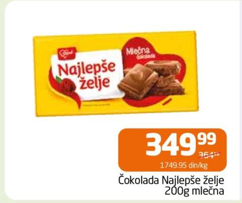 Čokolada Najlepše želje 200g mlečna
