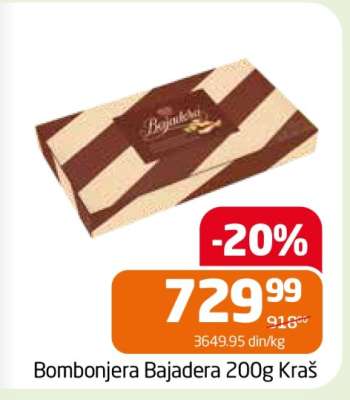 Bombonjera Bajadera 200g Kraš