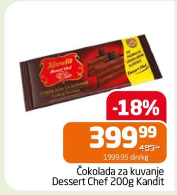 Čokolada za kuvanje Dessert Chef 200g Kandit