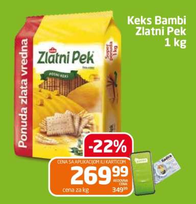 Keks Bambi Zlatni Pek 1 kg