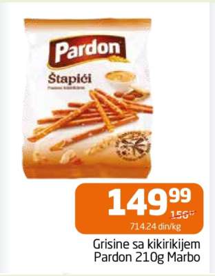 Grisine sa kikirikijem Pardon 210g Marbo