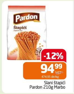 Slani štapići Pardon 210g Marbo