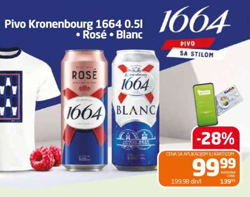 Pivo Kronenbourg 1664 0.5l