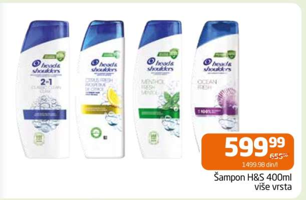 Šampon H&S 400ml