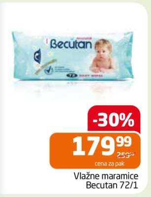 Vlažne maramice Becutan 72/1