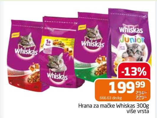 Hrana za mačke Whiskas 300g više vrsta