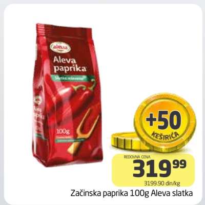Začinska paprika 100g Aleva slatka