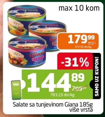 Salate sa tunjevinom Giana 185g