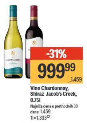 Vino Chardonnay Shiraz Jacob's Creek 0.75l
