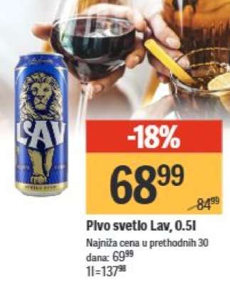 Pivo svetlo Lav 0.5l
