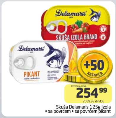 Skuša Delamaris 125g Izola