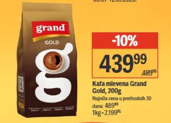 Kafa mlevena Grand Gold 200g