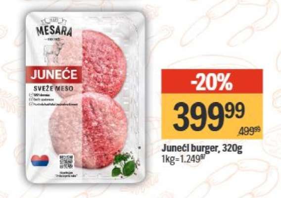 Junečí burger, 320g