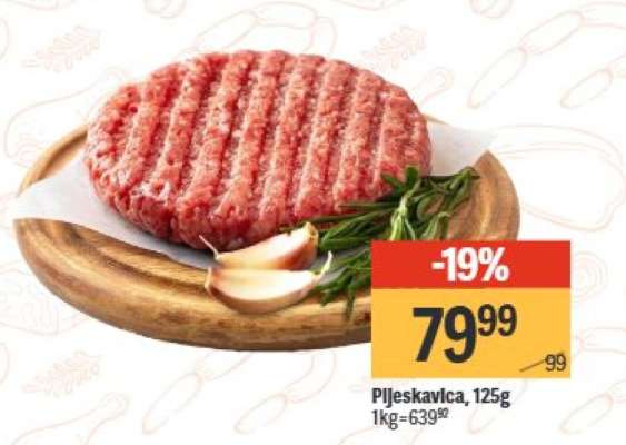 Pljeskavica, 125g