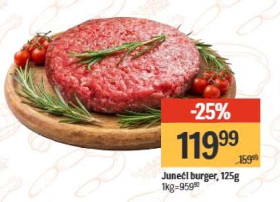 Juenčí burger, 125g
