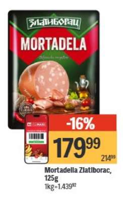 Mortadella Zlatiborac, 125g