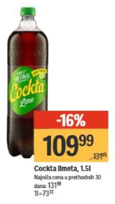 Cockta limeta, 1,5l