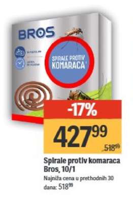 Spirale protiv komaraca Bros, 10/1