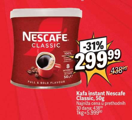 Kafa instant Nescafe Classic 50g