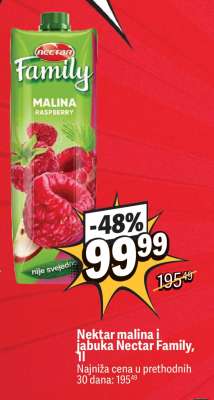 Nektar malina i jabuka Nectar Family, 1l