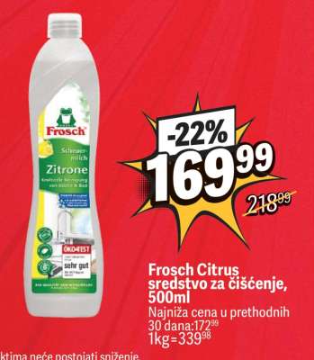 Frosch Citrus sredstvo za čišćenje, 500ml