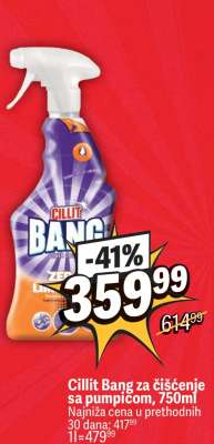 Cillit Bang za čišćenje sa pumpicom, 750ml