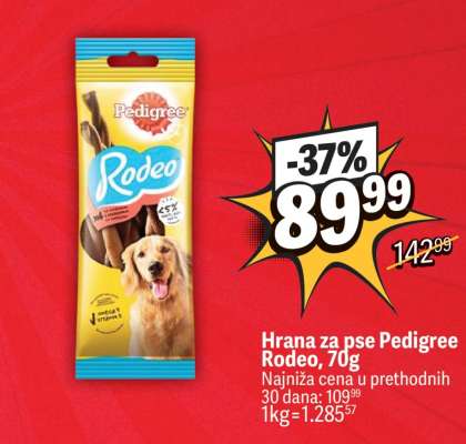 Hrana za pse Pedigree Rodeo 70g