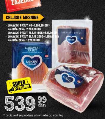 Lokavski pršut slajs 100g