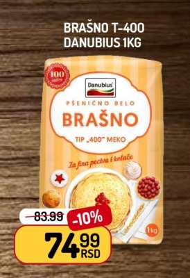 Brašno T-400 Danubius 1kg