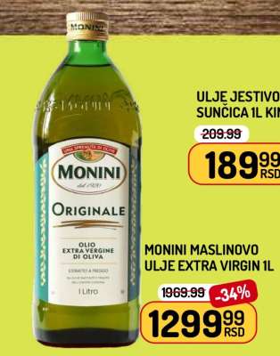 Monini Maslinovo Ulje Extra Virgin 1L