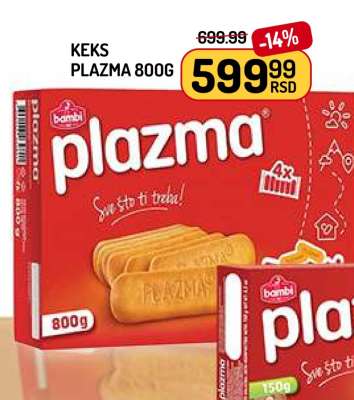 Keks Plazma 800g