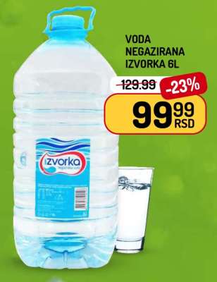 Voda negazirana Izvorka 6l