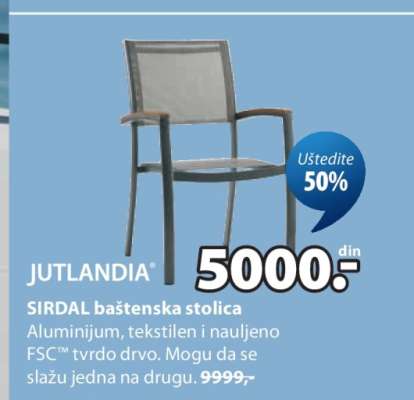 SIRDAL baštenska stolica