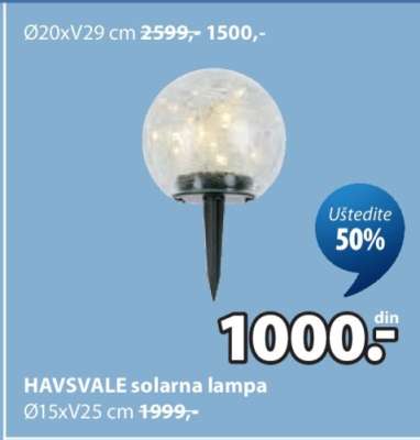 HAVSVALE SOLARNA LAMPA