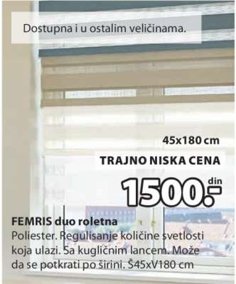 FEMRIS DUO ROLETNA