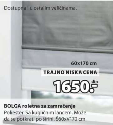 BOLGA ROLETNA ZA ZAMRAČENJE