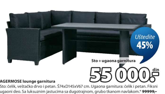 AGEMOSE lounge garnitura