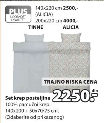 SET KREP POSTELJINE