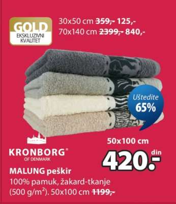 KRONBORG MALUNG PEŠKIR