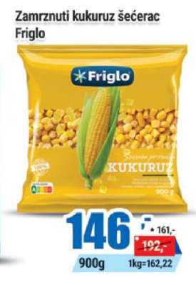 Zamrznuti kukuruz šećerac Friglo