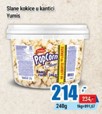 Slane kokice u kantici Yumis