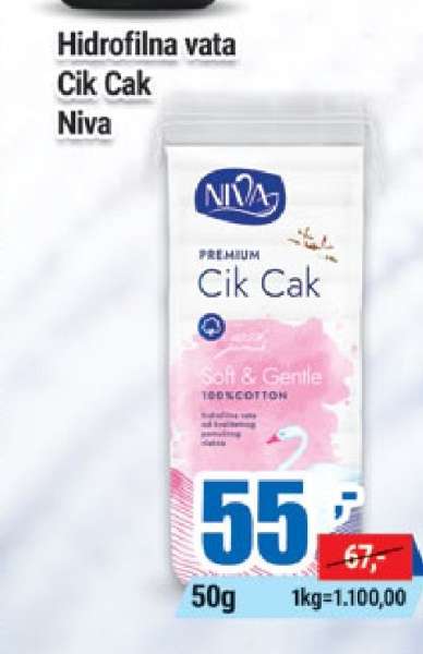 Hidrofilna vata Cik Cak Niva