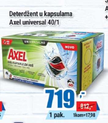 Deterdžent u kapsulama Axel universal 40/1