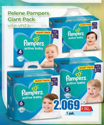 Pelene Pampers Giant Pack