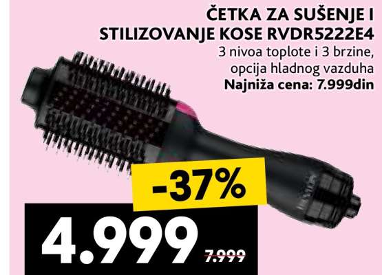 ČETKA ZA SUŠENJE I STILIZOVANJE KOSE RVDR5222E4