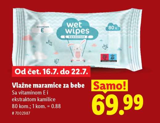 Wet Wipes Sensitive