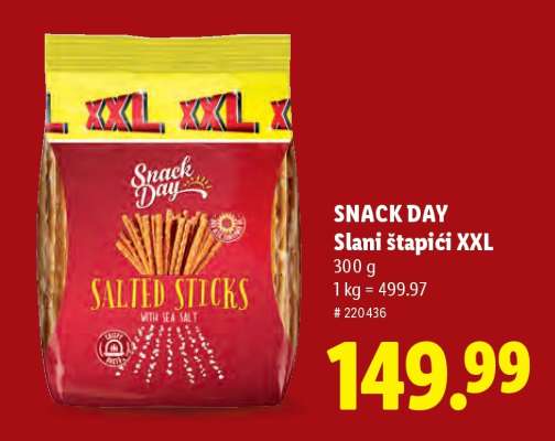 Snack Day Slani štapići XXL