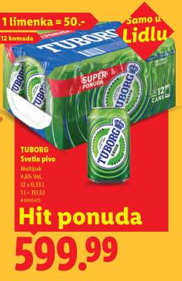 Tuborg Svetlo pivo